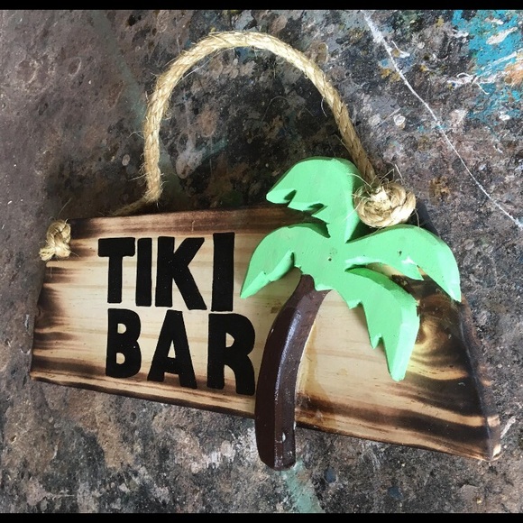 wood | Other | Solid Wood Hand Made Tiki Bar Wall Decor Sign | Poshmark